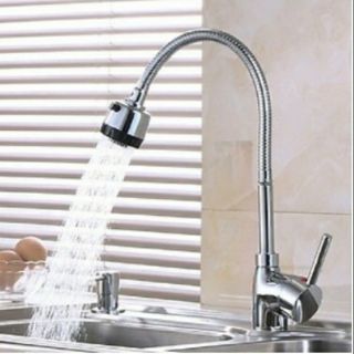 Vòi rửa chén nóng lạnh inox 304 - cần mềm xoay cao cấp