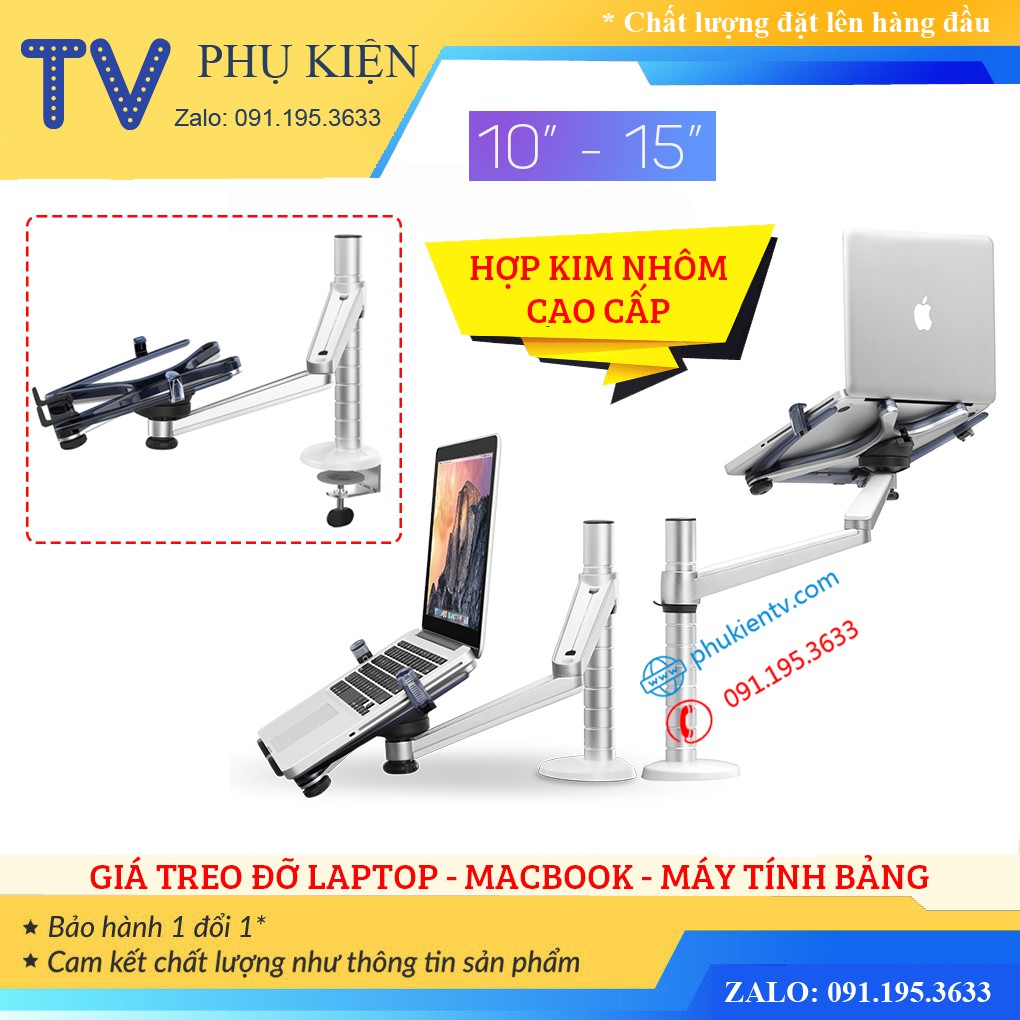 Giá Treo Đỡ Laptop - Macbook 10 - 15.6 Inch / Máy Tính Bảng - Ipad 9 - 10 Inch / Hợp Kim Nhôm Cao Cấp Model: OA 1S