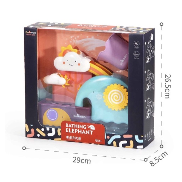 Đồ chơi nhà tắm xoay nước Voi con  hãng Dumoon- Đồ chơi đầy nhà