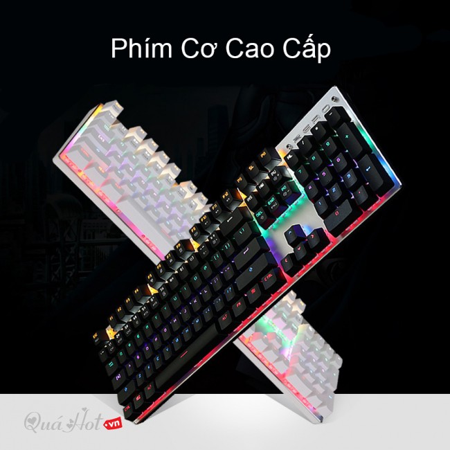 Bàn phím cơ Metoo zÊrÔ FullSize 104 phím LED RGB, Led Rainbow | BigBuy360 - bigbuy360.vn