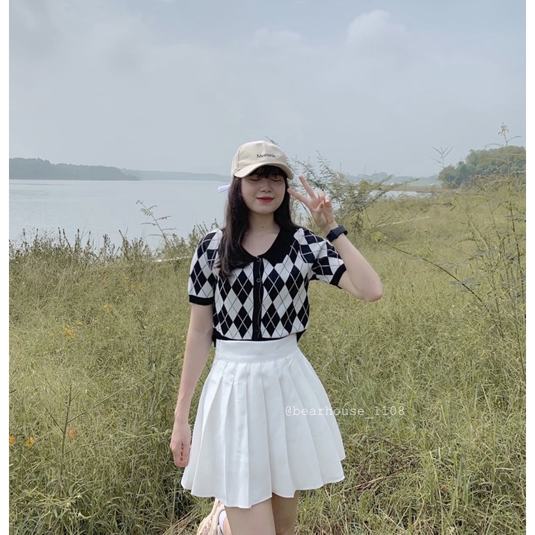 🌱 ÁO POLO LEN TRÁM TRẮNG ĐEN | BigBuy360 - bigbuy360.vn