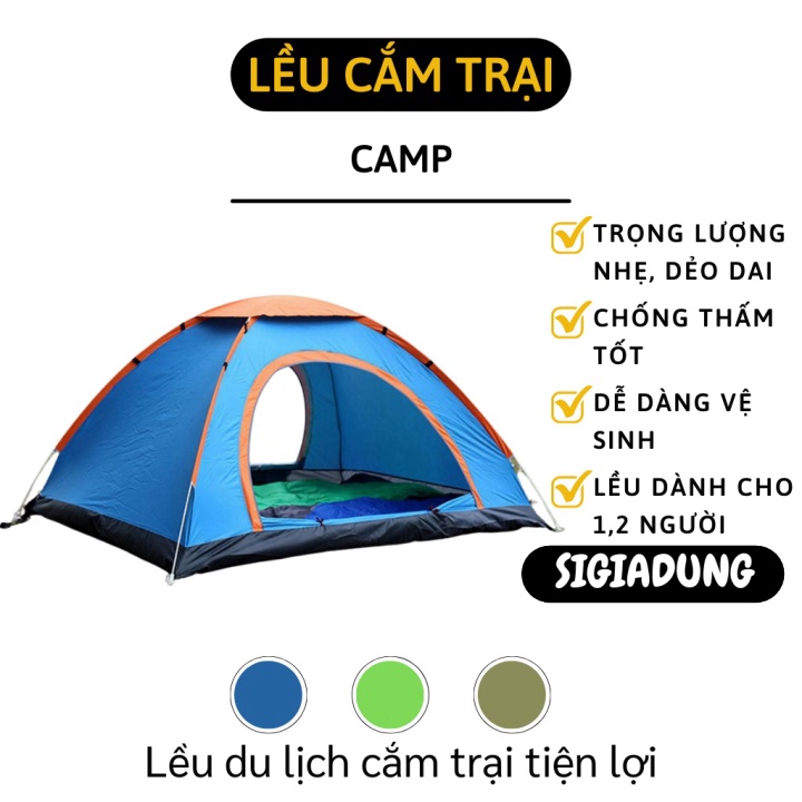 [SGD] Lều Cắm Trại - Lều Dã Ngoại Ngoài Trời Chống Thấm Tốt, Dẻo Dai 200*150*110cm 3342
