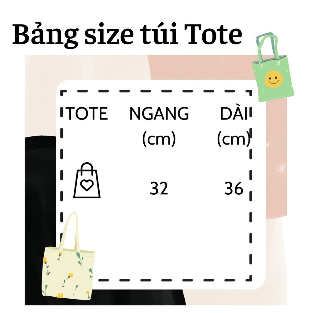 [Hàng Loại A] 20 Mẫu Hot Túi TOTE Vải Bố Đựng Đồ Canvas Có Khóa Kéo phong cách Ulzzang