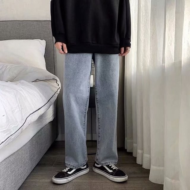 Quần Jean dáng suông ống rộng, Quần bò trơn form Unisex nam nữ dễ phối đồ giá tốt nhất thị trường [Q0] | BigBuy360 - bigbuy360.vn