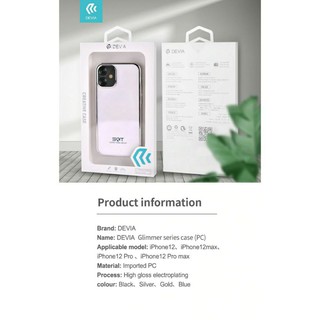 Ốp cao cấp Devia Cực Đẹp lưng trong viền màu cho Iphone 14PROMAX / 14PRO / 14 MAX / 12 max / 12 pro max chính hãng
