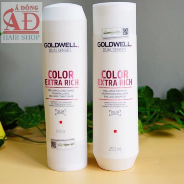 [Chính hãng] [Siêu rẻ] CẶP GỘI XẢ DƯỠNG MÀU TÓC NHUỘM GOLDWELL COLOR EXTRA RICH 250ml/200ml