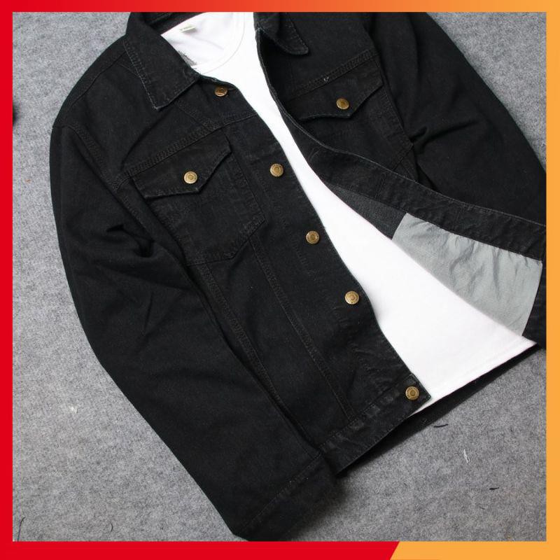 Áo khoác jean nam 💖🅷Ì🅽🅷 🆃🅷Ậ🆃💖 thiết kế kiểu sơ mi siêu ngầu ,chất lượng jean kaki dày dặn fom chuẩn