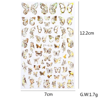 BUTTERFLY (Hàng Mới Về) Miếng Dán Trang Trí Móng Tay Hình Bướm Xinh Xắn M9O5