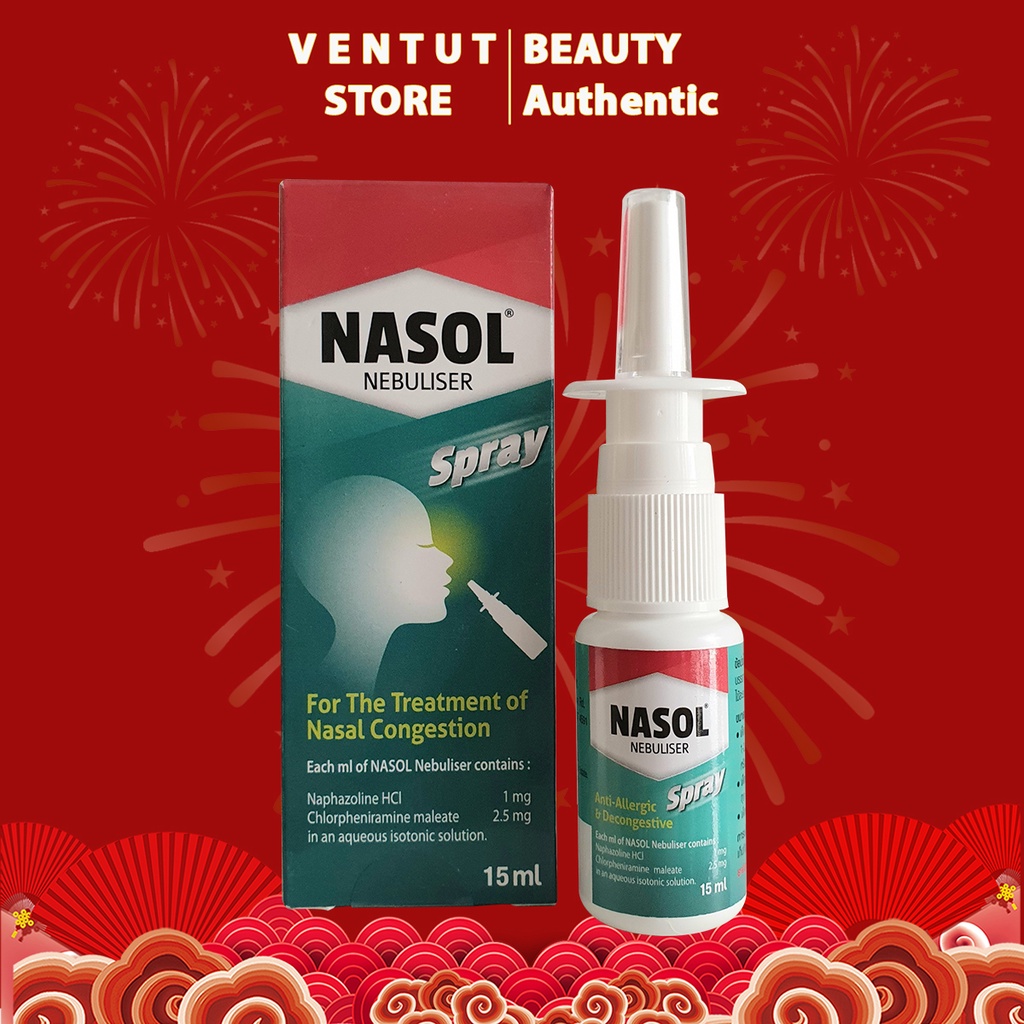 Chai Xịt Thông Mũi Nasol Spray Thái Lan 15ml