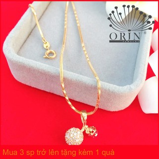 Dây chuyền dạng mì xoắn mặt trái cherry đính đá thiết kế cao cấp Orin D4455