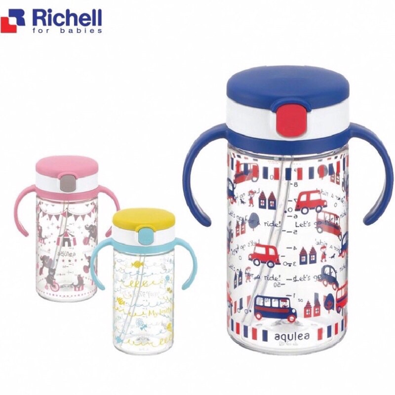 BÌNH Ống Hút AQ Richell 200ml Chính Hãng