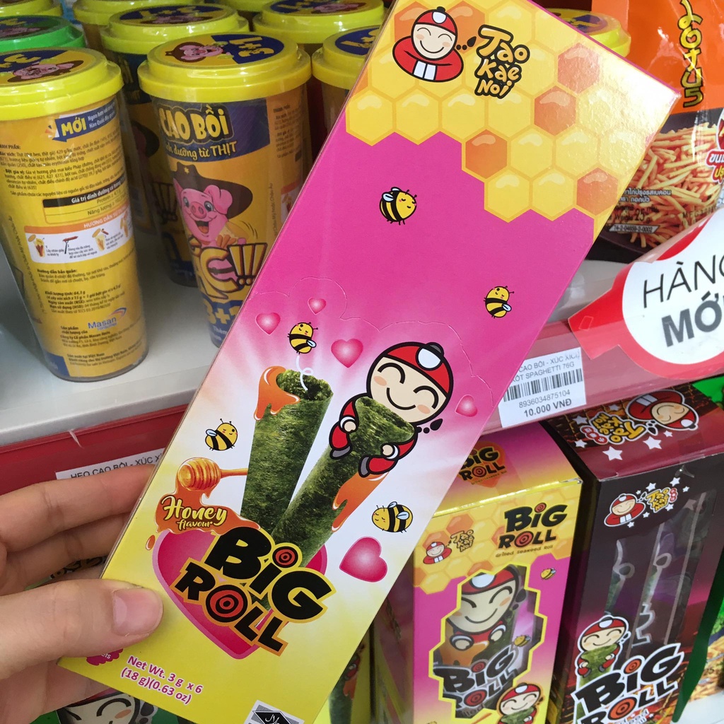 Rong biển Big Roll Thái Lan Hộp 6 gói x 18g