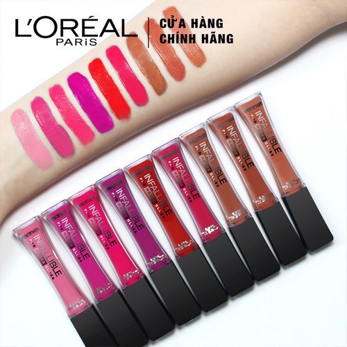 Hàng Mới Son Kem Lì Lâu Trôi L'Oreal Paris Pro Matte Liquid Lips 6.3ml (Chính hãng)