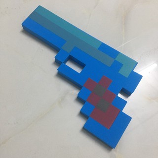 Súng lục minecraft xanh dương