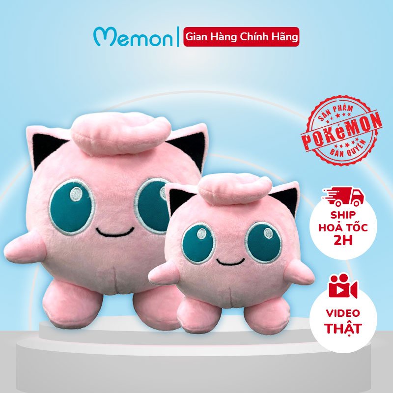 [Mã LIFEXANH03 giảm 10% đơn 500K] [Mã LIFEM1 giảm 50k đơn 99k] Gấu Bông Purin Hồng Pokemon Cấp Memon