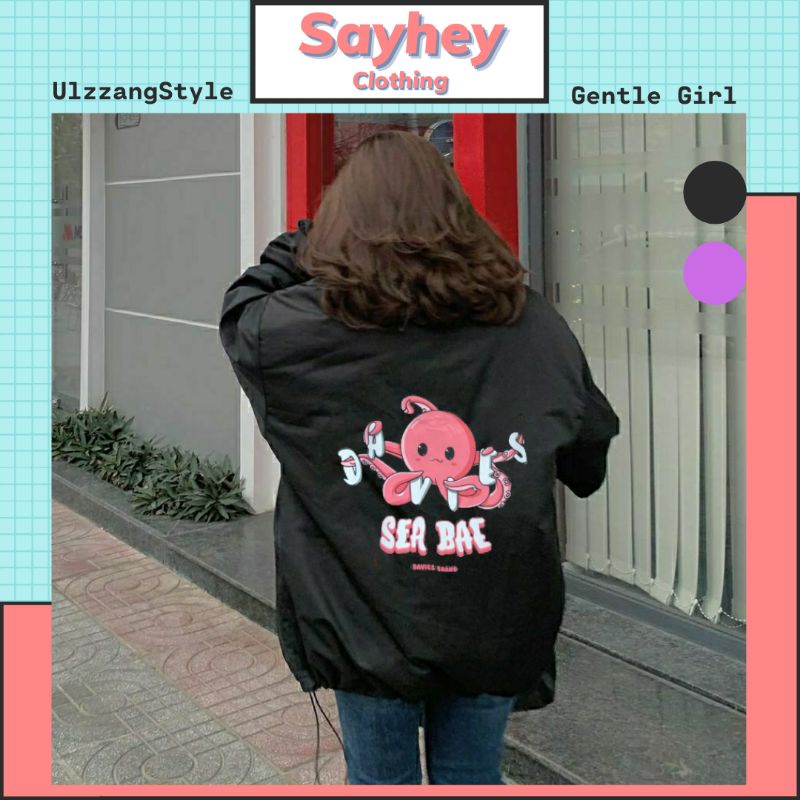 Áo khoác dù SEA BAE Nam Nữ Unisex Form Rộng Phong Cách Ulzzang - SEABAE
