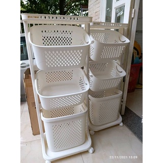 KỆ NHỰA ĐỰNG ĐỒ, QUẦN ÁO ĐA NĂNG CÓ BÁNH XE 3 TẦNG VIỆT NHẬT
