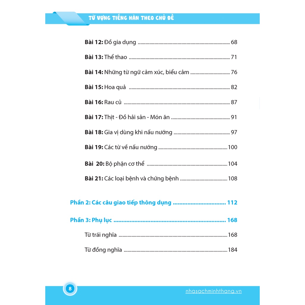 Sách - Từ vựng tiếng Hàn theo chủ đề (kèm CD)