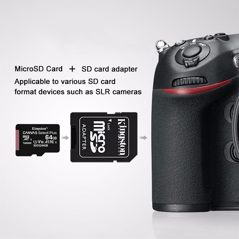 Thẻ nhớ Micro SD Class 10 100MB/ s 16GB / 32GB 64GB 128GB đầu cắm TF cho camera quan sát | WebRaoVat - webraovat.net.vn