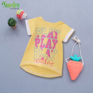 Áo thun bé gái đuôi tôm chất cotton mềm size từ 8 -15kg - Ninedra