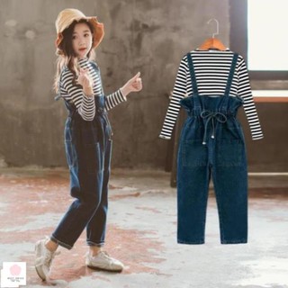 [SẴN, SHIP 24H]  Thời trang bé gái 14 tuổi (size đại)☑️ Set áo dài tay và quần yếm ☑️ yếm quần cho bé gái 12 tuổi
