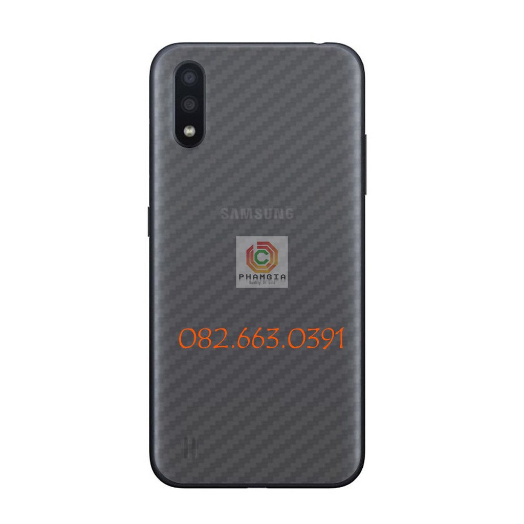 Miếng dán mặt lưng skin carbon Samsung Galaxy A01