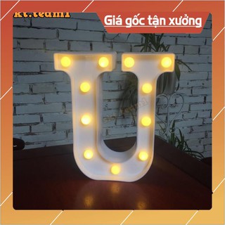đèn led trang trí chữ cái - trang trí sinh nhật, tiệc cưới, spa cao 22cm (U-Z)