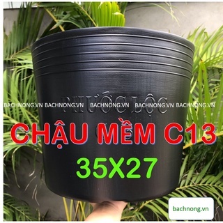 Chậu nhựa Đen Mềm C13 - Chậu nhựa trồng hoa