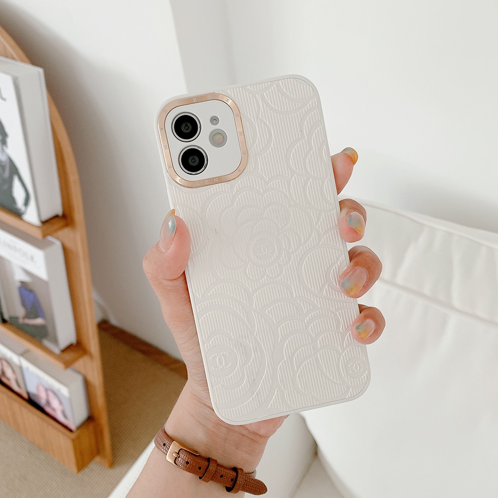 Pu Ốp Điện Thoại Họa Tiết Hoa Trà Cho iphone 15 14 13 12 11 pro max mini x xs xr 8 15 plus + se 2020