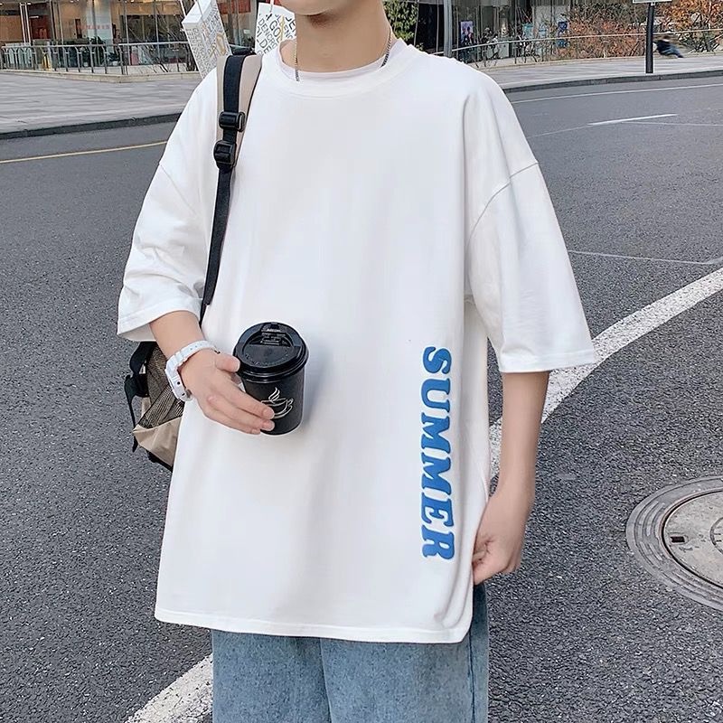 Áo Thun Tay Ngắn Dáng Rộng In Chữ M-8XL Thời Trang Mùa Hè Cho Nam