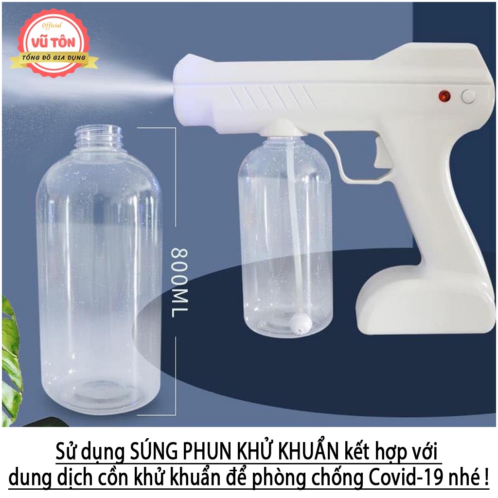 Súng Khử Khuẩn Phun Xịt Khử Trùng Nano Atomizer Chính Hãng, Máy khử khuẩn nano - Diệt khuẩn bằng tia uv