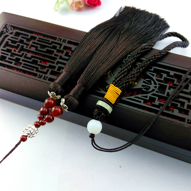 Glass beads handle rope lotus double ears matching costume new jewelry accessories diy handmade fine knit clothing