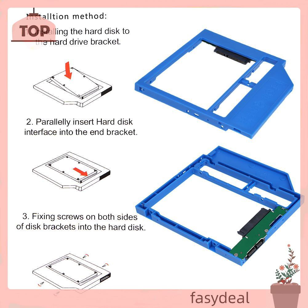 SATA (Fas) Khay Gắn Ổ Cứng Ssd 9.0mm 2nd Hdd Caddy Ssd 3.0 Cd Dvd Optical Bay