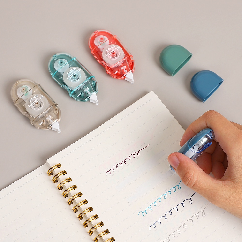 Bút/Băng xóa kéo Nusign Deli 5mm x 6m nhỏ gọn tông màu trơn