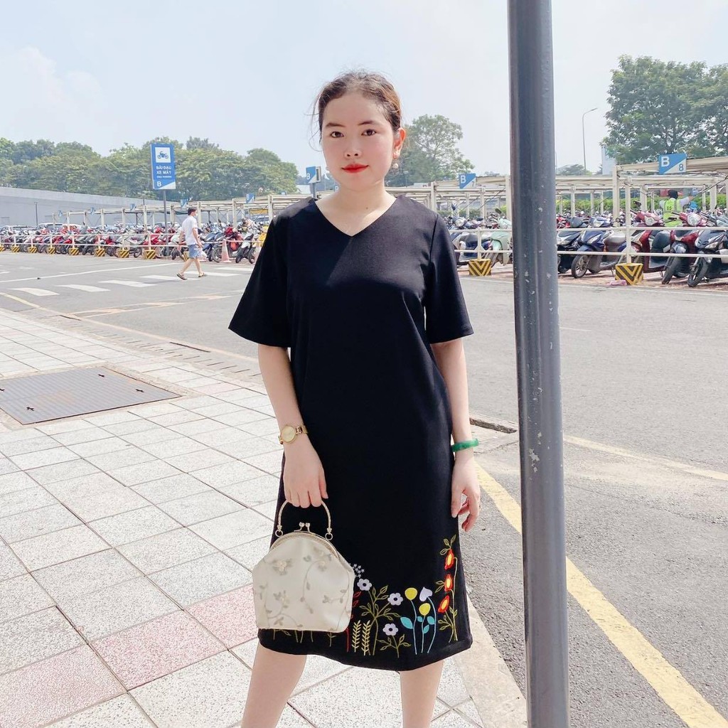 Đầm Trung Niên BIGSIZE - Thêu Chân Bông [MIU001] | BigBuy360 - bigbuy360.vn