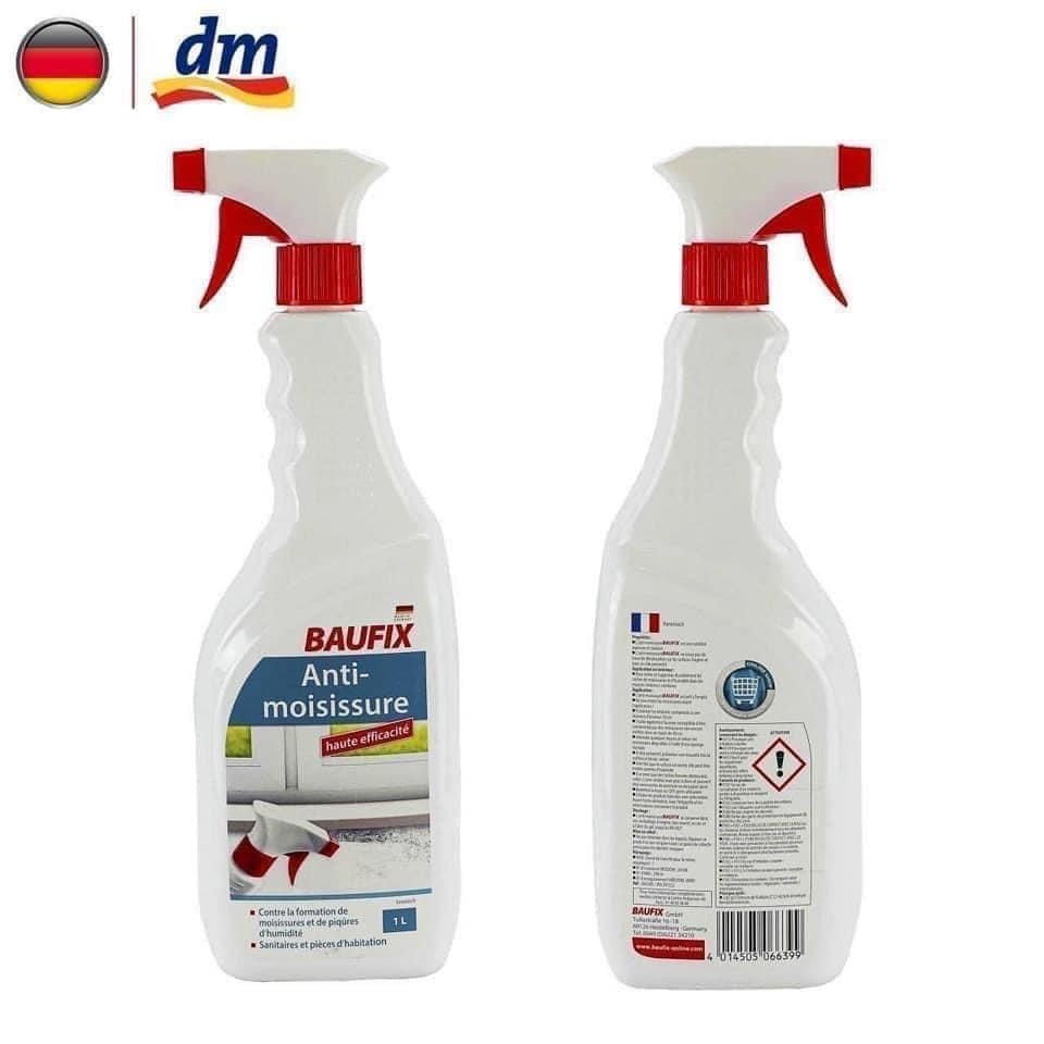 Bình xịt tẩy nấm mốc trên tường, trên nền nhà, cửa ra vào, cửa sổ Baufix Anti-moisissure 1L