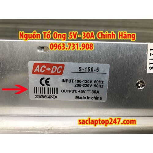 Nguồn tổ ong 5V 30A chính hãng