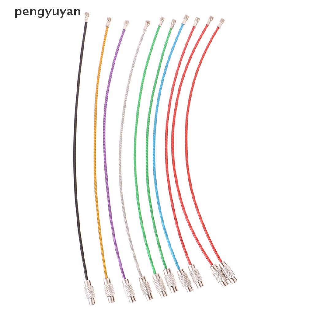 Bộ 10 Móc Khóa Bằng Thép Không Gỉ Nhiều Màu Sắc