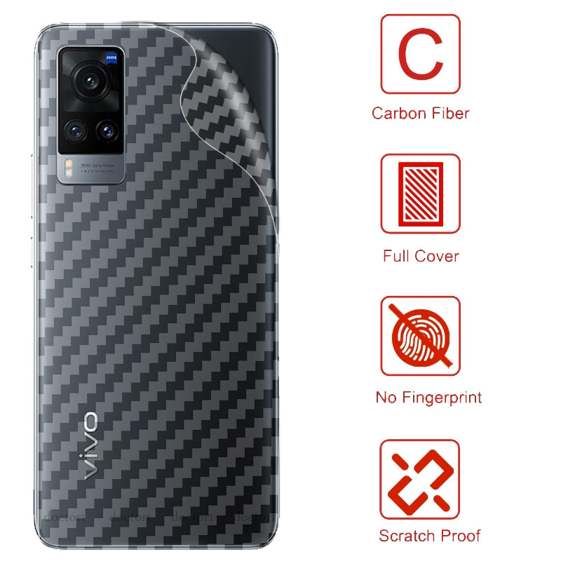 Miếng Dán Mặt Sau Điện Thoại Bằng Sợi Carbon 3d Cho VIVO X60 X50 Pro