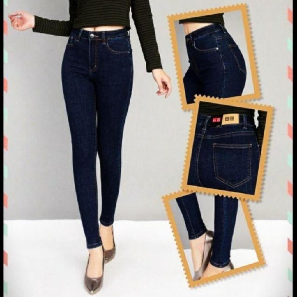 Quần Bò Nữ quần jeans nữ rách Quần Jean Nữ Cao Cấp Hàn Quốc Jean Nữ Co Giãn Xanh Trơn XuMonBoutique ms 05  ྇