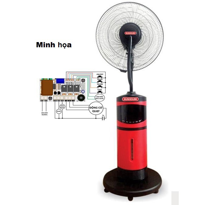 [TẶNG PIN] Bộ mạch điều khiển cho quạt hơi nước, học lệnh remote - HÀNG VIỆT NAM