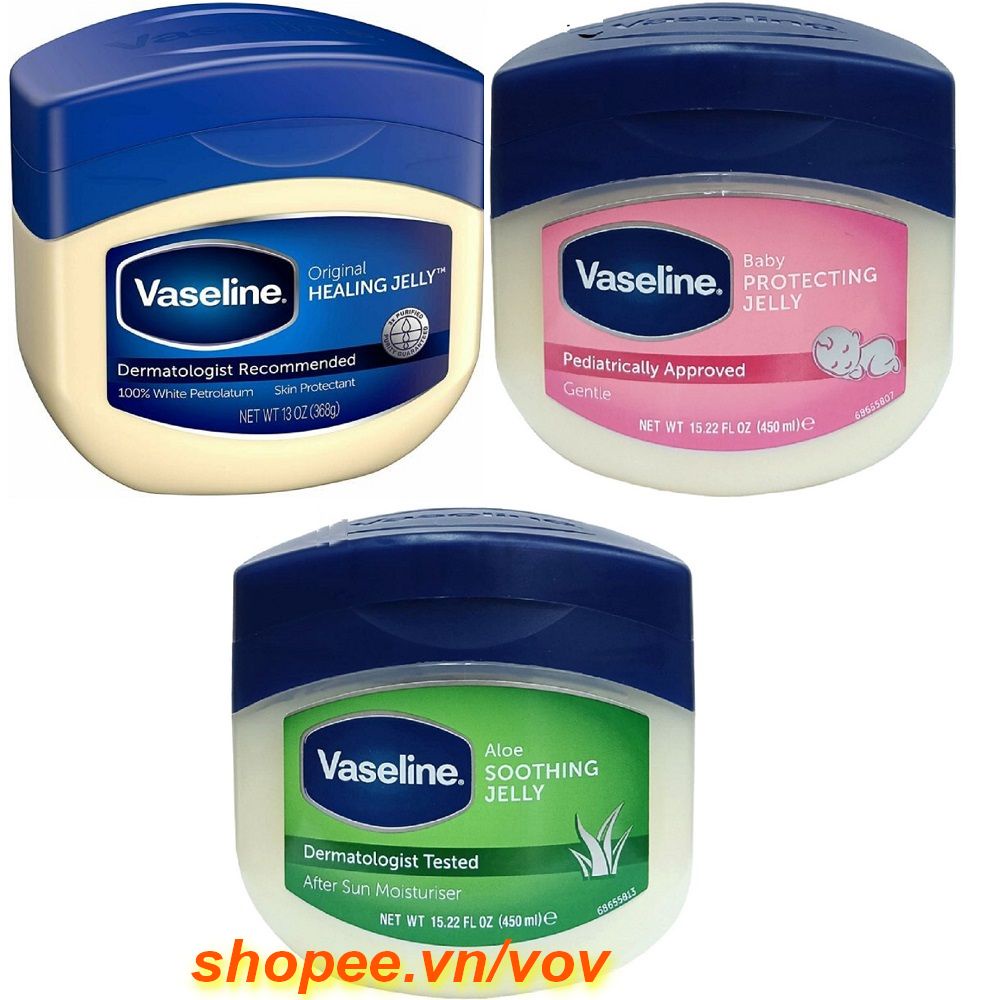 SÁP DƯỠNG VASELINE 368g và 450ml KHÔNG MÀU