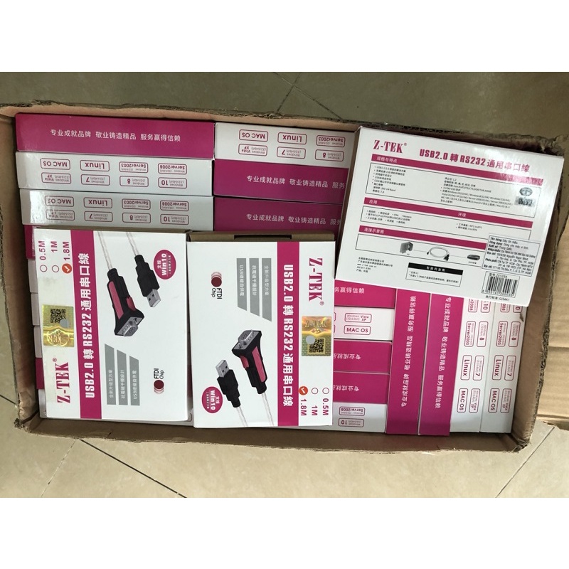 Dây cáp USB sang RS232  dài 1.8m Z-TEK ZE533A Chính hãng