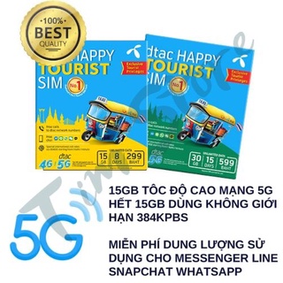 Sim du lịch thái lan không giới hạn data 15 ngày