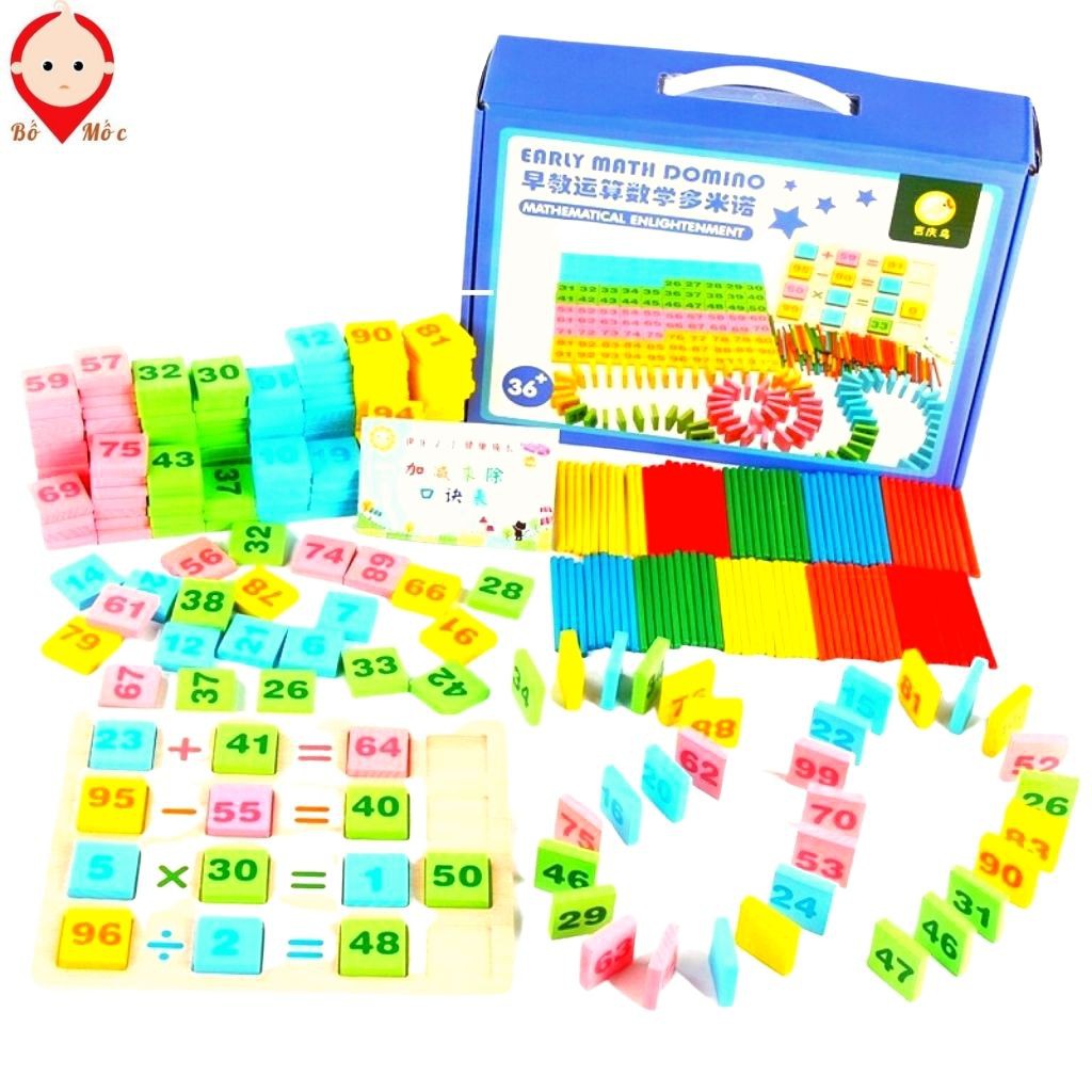 Đồ Chơi Domino Toán Học Kèm Que Tính 300 Chi Tiết Cho Bé Học Toán Kích Thích Trí Não - Shop Bố Mốc