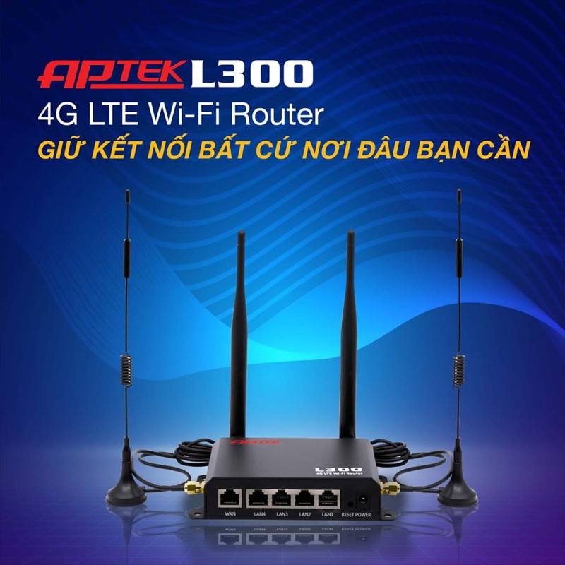Bộ phát WiFi 4G APTEK L300. BH 2 năm chính hãng