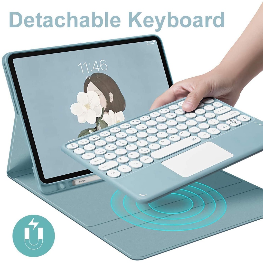 Bao Da Máy Tính Bảng Bảo Vệ Bàn Phím Cảm Ứng Cho Ipad Air4 Thế Hệ 4 2020 10.9 Inch Air 4