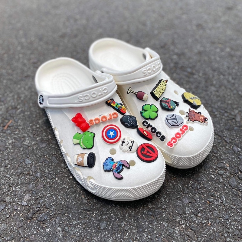 Chính hãng Dép Crocs trắng đen