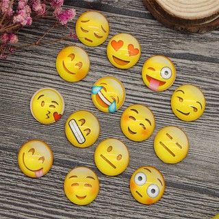 Cabochon magnets decorated with Emoji