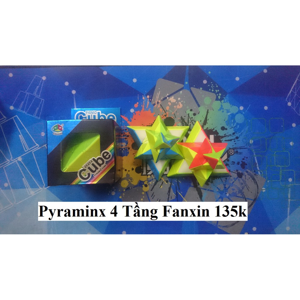 Biến thể Rubik. Pyraminx 4 tầng Stickerless Fanxin